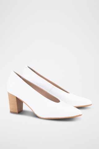 Leren Pumps Velvet - Wit