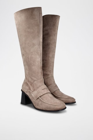 Bottes en nubuck Elina - Taupe