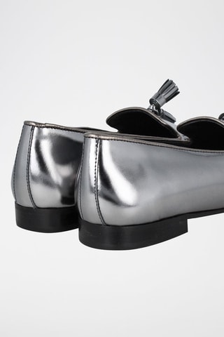 Lakleren Mocassins - Zilverkleurig