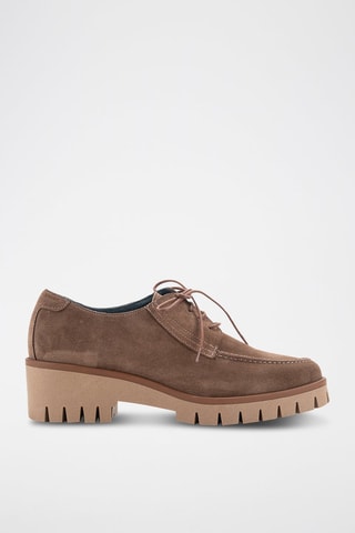 Nubuck Mocassins met Hak Serraje - Bruin
