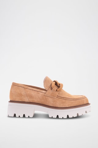 Nubuck Mocassins - Zandkleurig