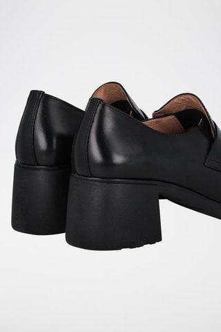 Mocassins met Hak - Zwart