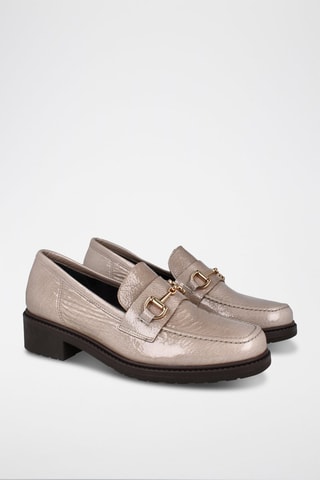 Lakleren Mocassins Rock - Taupe