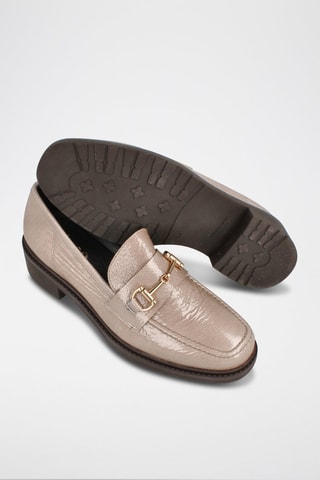 Lakleren Mocassins Rock - Taupe
