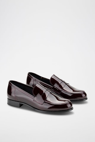 Lakleren Mocassins Kayak - Bordeauxrood