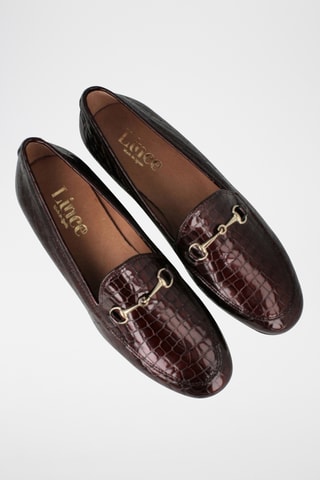 Leren Mocassins - Bordeauxrood