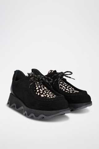 Nubuck Mocassins - Zwart en wit