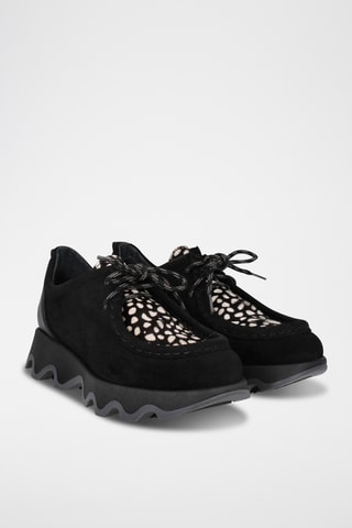 Nubuck Mocassins - Zwart en wit