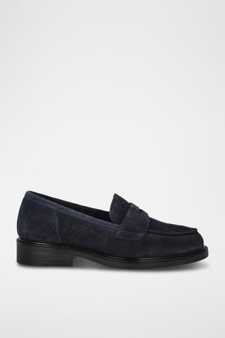 Nubuck Mocassins - Marineblauw