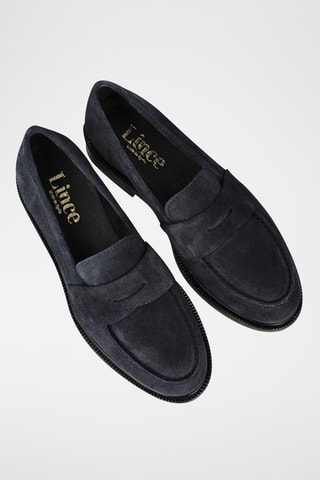 Nubuck Mocassins - Marineblauw