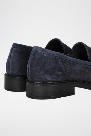 Nubuck Mocassins - Marineblauw