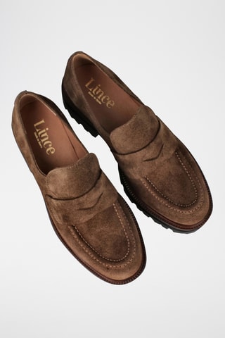 Nubuck Mocassins met Hak - Bruin