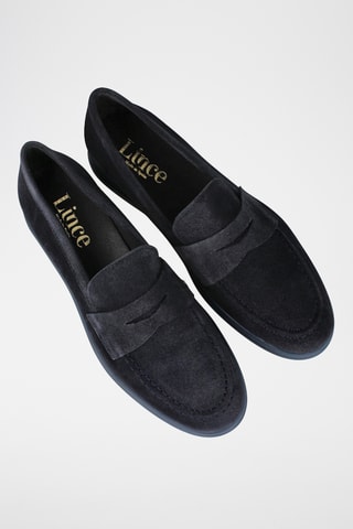 Nubuck Mocassins - Marineblauw