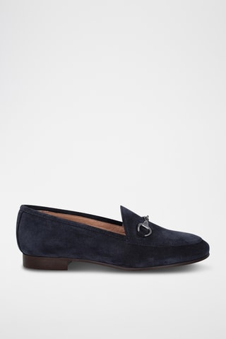 Nubuck Mocassins - Marineblauw