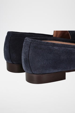 Nubuck Mocassins - Marineblauw