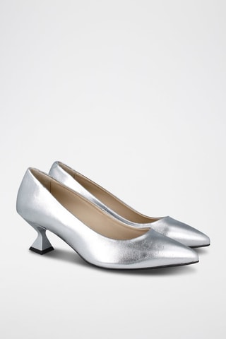 Leren Pumps Metalizado - Zilverkleurig