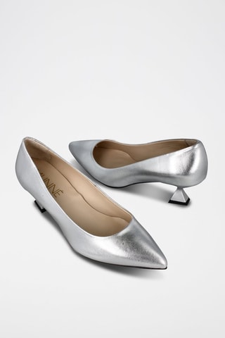 Leren Pumps Metalizado - Zilverkleurig