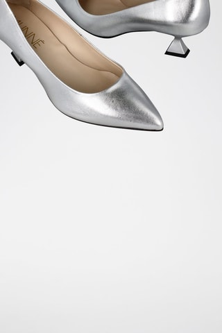 Leren Pumps Metalizado - Zilverkleurig