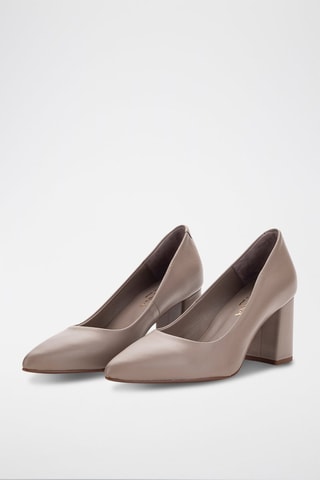 Leren Pumps Florencia - Taupe