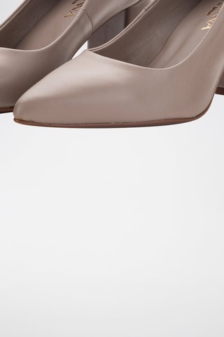 Leren Pumps Florencia - Taupe