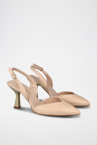 Leren Pumps - Nude