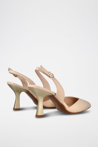 Leren Pumps - Nude