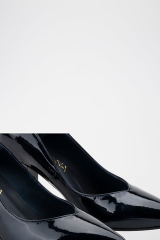 Lakleren en Leren Pumps Kayak - Zwart