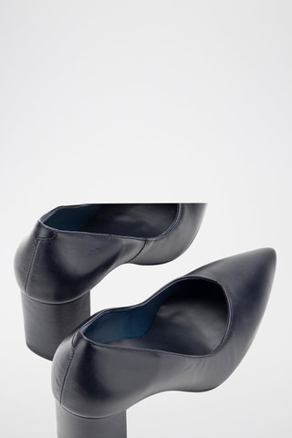 Leren Pumps Florencia - Marineblauw