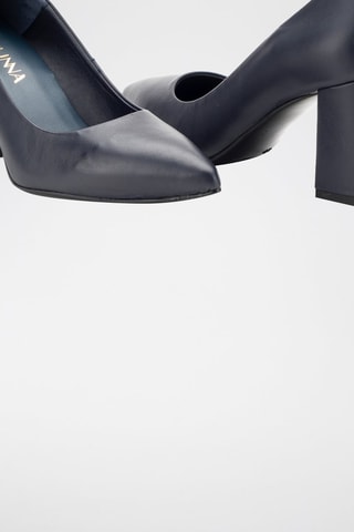 Leren Pumps Florencia - Marineblauw