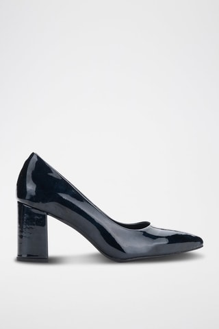 Lakleren en Leren Pumps Kayak - Zwart