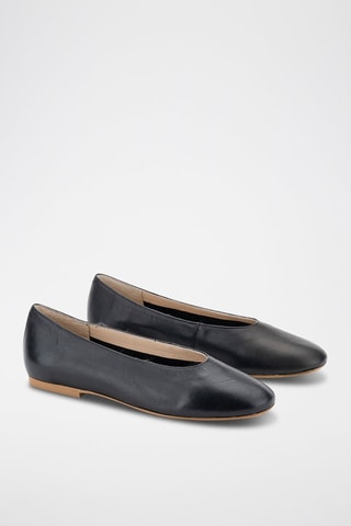 Leren Ballerina’s - Zwart