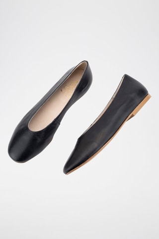 Leren Ballerina’s - Zwart