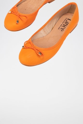 Leren Ballerina's - Oranje