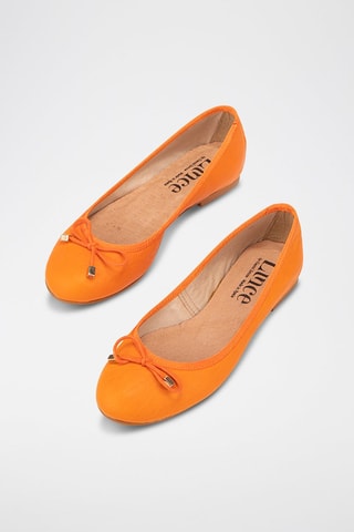 Leren Ballerina's - Oranje