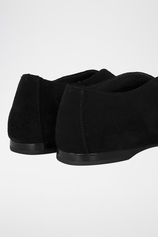 Nubuck Ballerina's - Zwart