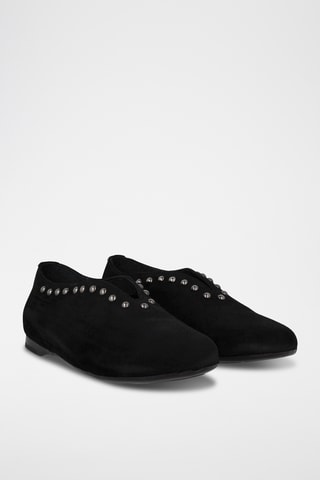 Nubuck Ballerina's - Zwart