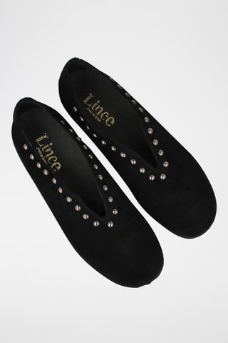 Nubuck Ballerina's - Zwart