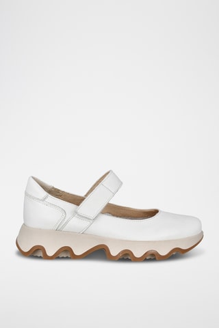 Leren Mary Janes - Wit