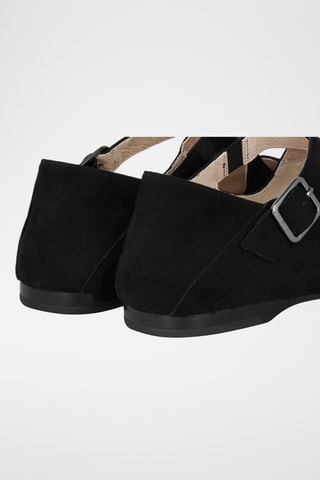 Nubuck Mary Janes - Zwart