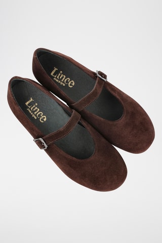 Nubuck Mary Janes - Donkerbruin