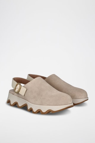 Leren Clogs Td Ola Beig - Beige