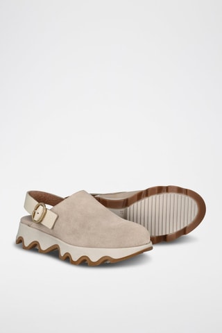 Leren Clogs Td Ola Beig - Beige