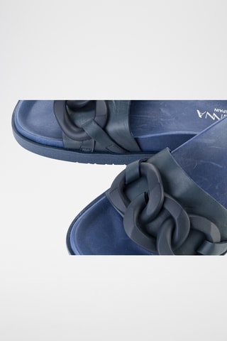 Leren Muiltjes - Marineblauw