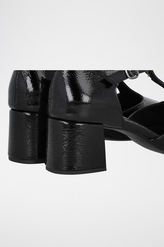 Lakleren Saloméschoenen met Hak - Zwart