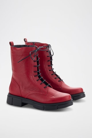 Bottines en cuir Sierra - Rouge