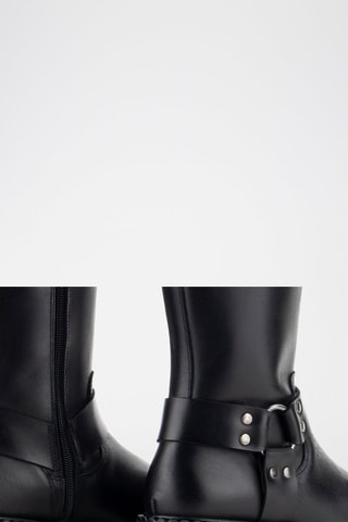 Bottines en cuir Quator - Noir