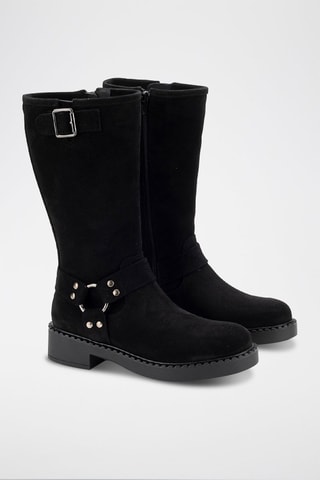 Bottines en nubuck Serraje - Noir