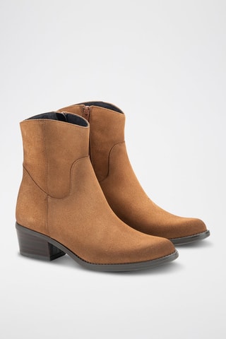 Bottines en nubuck Serraje - Marron