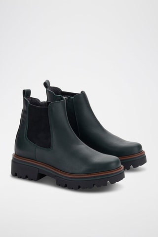 Bottines en cuir - Vert