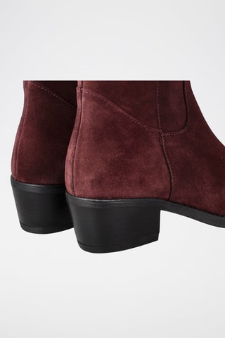 Bottines en nubuck - Bordeaux